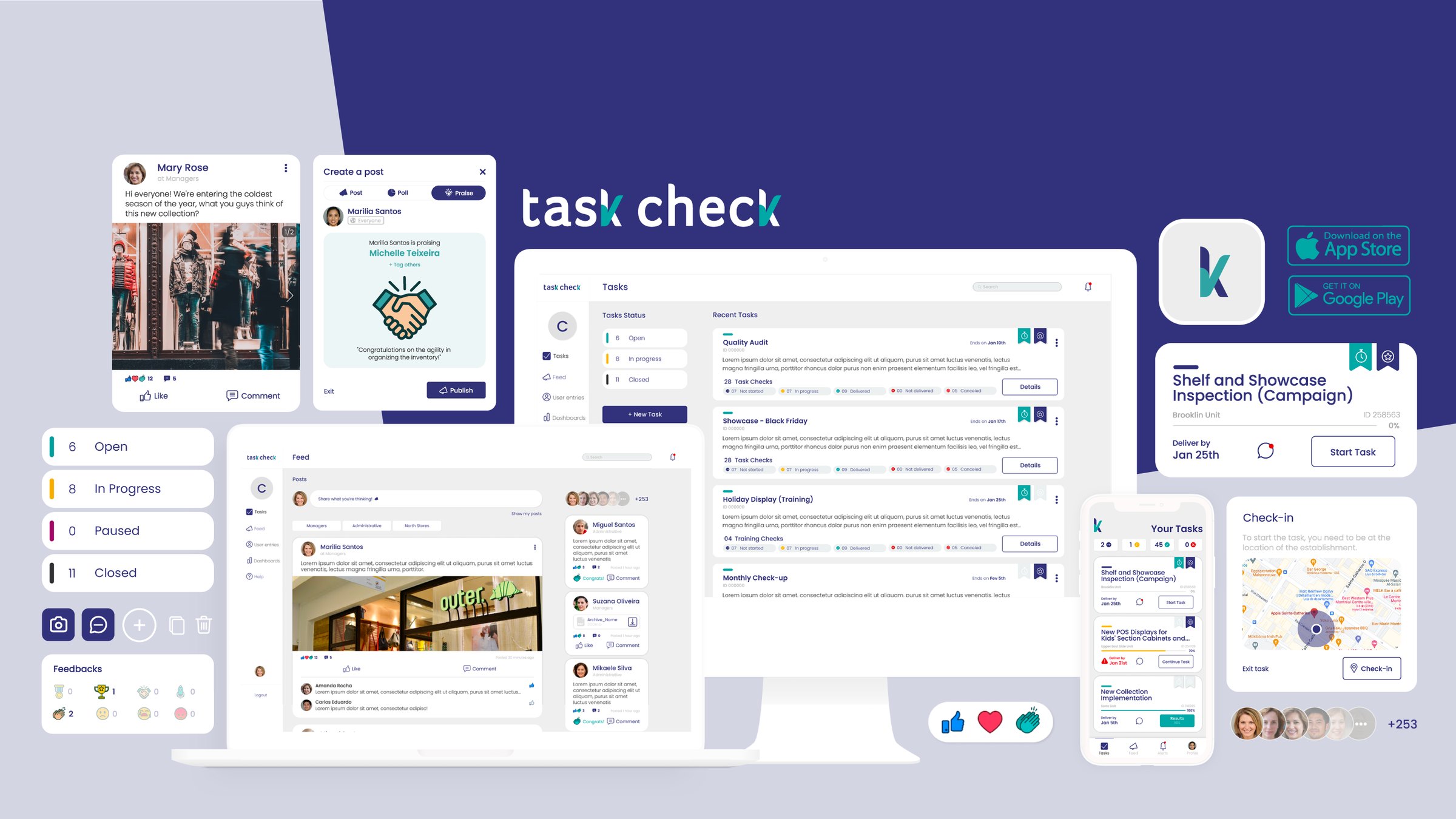 TaskCheck on web and mobile
