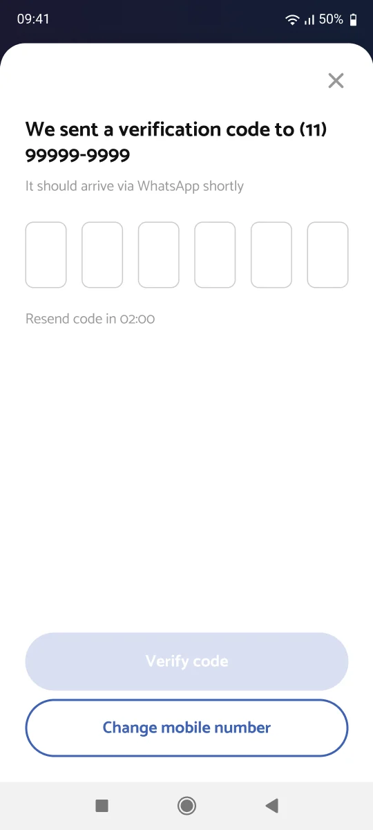 Screen 05: Phase 1 - Phone Validation - Empty