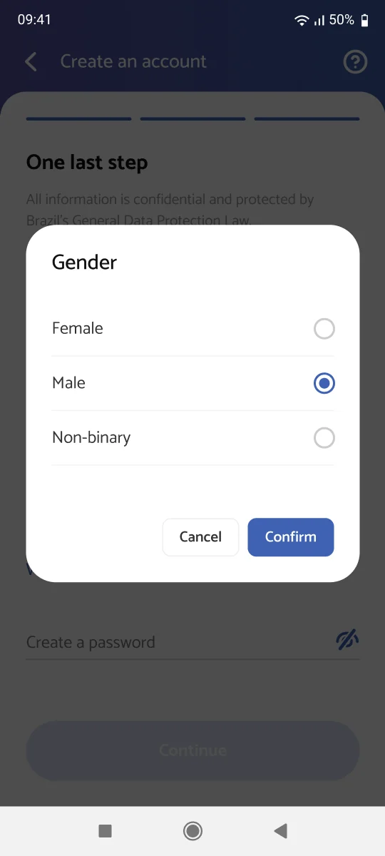 Screen 27: Phase 3 - Gender selected