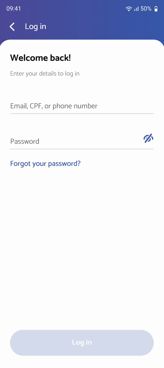 Screen recording of the Google sign-in: choosing an account on the login screen and landing on the home screen
